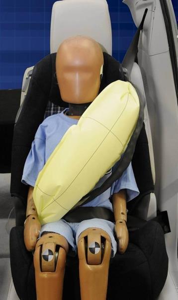 Vor allem Kinder und ältere Menschen profitieren von dem neuen Gurt-Airbag. In 40 Millisekunden ist der Gurt aufgeblasen. Foto: Ford/Auto-Reporter.NET